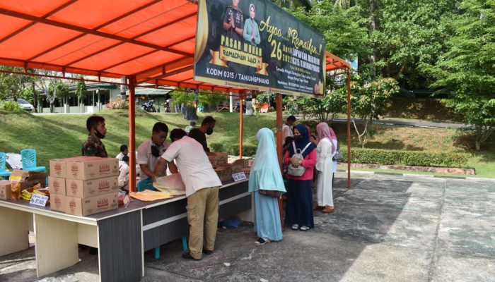 Kodim 0315/Tanjungpinang Gelar Pasar Sembako Murah