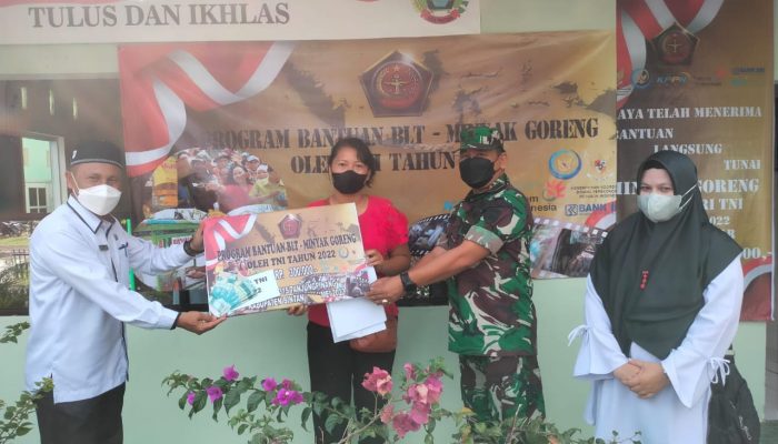 Kodim 0315/Tanjungpinang Salurkan BLT Migor Untuk PKL Di Bintan 
