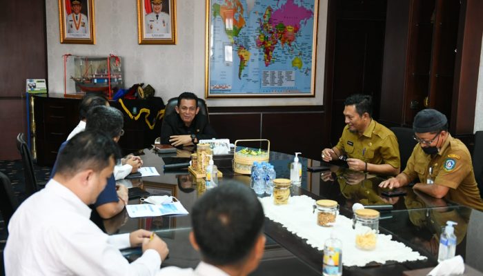 Gubernur Ansar Terima Audiensi Pejabat Baru dan Lama GM PLN WRKR