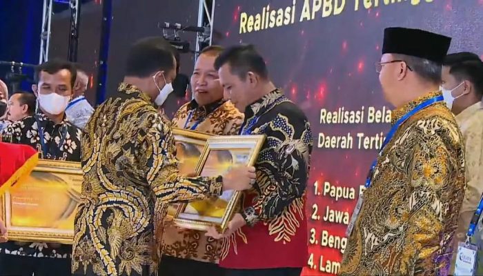 Realisasi Belanja APBD Tertinggi Tahun 2021, Pemprov Kepri Terima Penghargaan Mendagri
