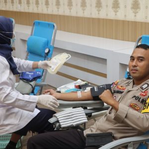 HUT Bhayangkara ke-76, Polresta Tanjungpinang Gelar Donor Darah