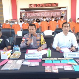 23 Hari, Polres Bintan Bekuk 10 Tersangka Tindak Pidana Narkotika