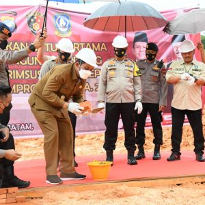 Gubernur Ansar Peletakan Batu Pertama Gedung Ditreskrimsus Polda Kepri 