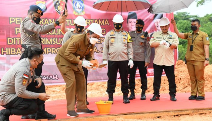 Gubernur Ansar Peletakan Batu Pertama Gedung Ditreskrimsus Polda Kepri 