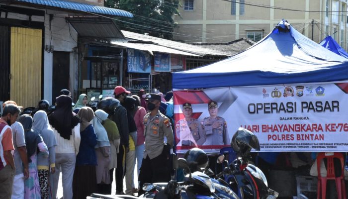 Polres Bintan Gelar Operasi Pasar Murah Migor Curah Harga Standar 