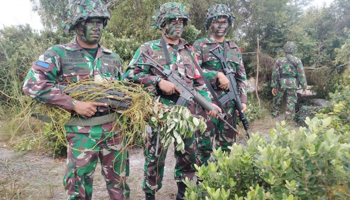 Satgas Pertahanan Pantai Usir Militer Musuh  Yang Coba Mendarat di Pantai Gasing Pulau Dompak