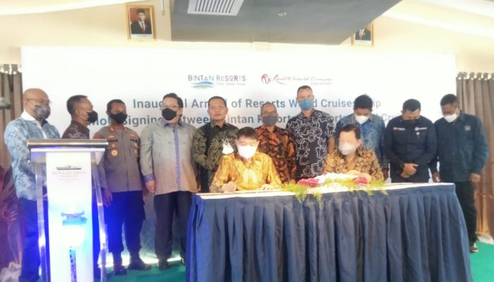 Bintan Resorts dan Resort World Cruises Teken MoU, Kapal Pesiar Genting Dream Singgah ke Kepri