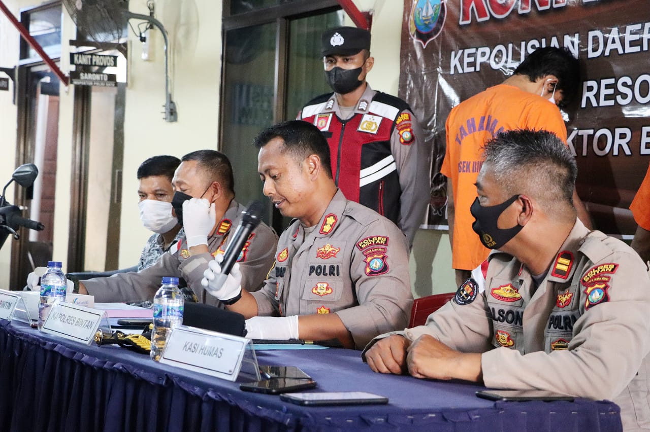 Polres Bintan Dan Polsek Jajaran Amankan 4 Pelaku Curanmor Dengan 10 TKP