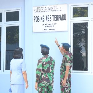 Ketua Pia Ardhya Garini Cab13/DI Resmikan Pos KB Terpadu Dan Pojok Keterampilan 