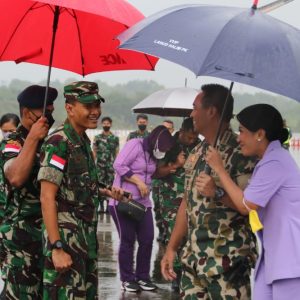 Danlanud RHF Sambut Kedatangan Panglima TNI Di Tanjungpinang