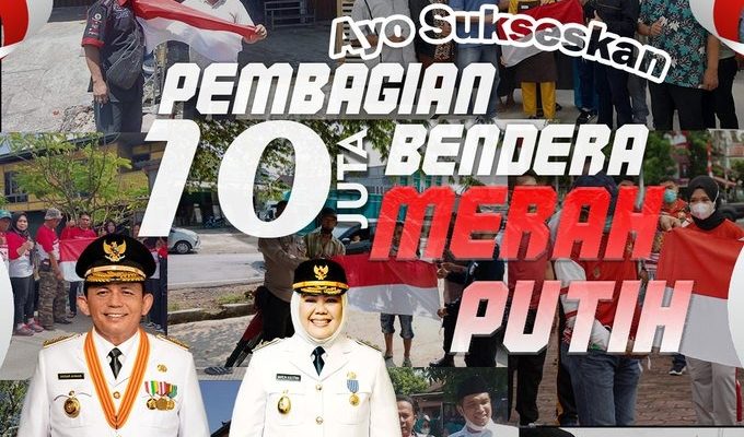 Pemprov Kepri Dukung Gerakan Nasional Pembagian 10 Juta Bendera Merah Putih
