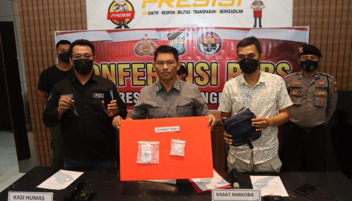 Polresta Tanjungpinang Amankan Pria Bawa 16 Paket Narkoba Jenis Sabu Di Puncak Indah