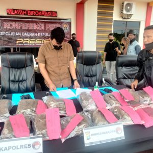 Polres Bintan Amankan Pria Asal Aceh Bawa Ganja 17.309,46 Gram