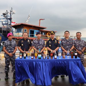 Lantamal IV Bersama BC Amankan 8.784 Mikol Didatangkan Dari Singapura di Batam