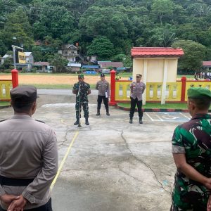 Quick Win Presisi, Digelar Apel Gabungan Polsek Siantan Dan Koramil 02 Tarempa