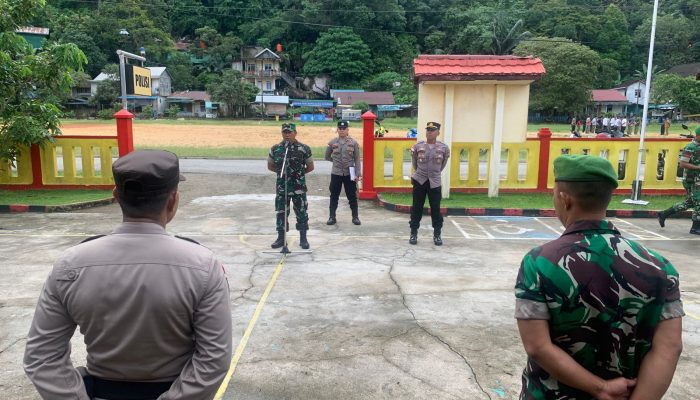 Quick Win Presisi, Digelar Apel Gabungan Polsek Siantan Dan Koramil 02 Tarempa