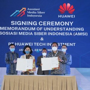 Huawei dan AMSI Tandatangani Nota Kesepahaman Tingkatkan Kecakapan Digital Media Siber di Indonesia