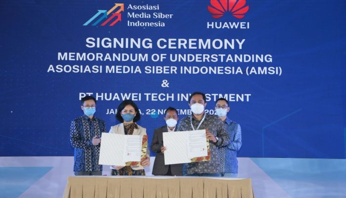 Huawei dan AMSI Tandatangani Nota Kesepahaman Tingkatkan Kecakapan Digital Media Siber di Indonesia