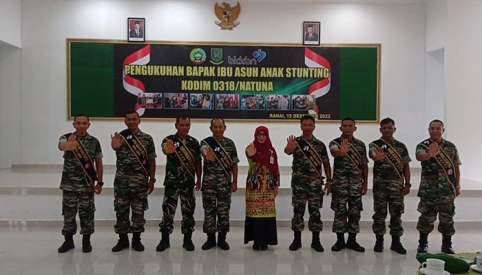 Bapak Asuh Anak Stunting Di Wilayah Kodim 0318/Natuna Dikukuhkan