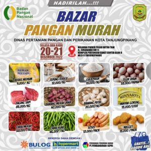 Pemko Tanjungpinang Gelar Bazar Pangan Murah Selama 2 Hari