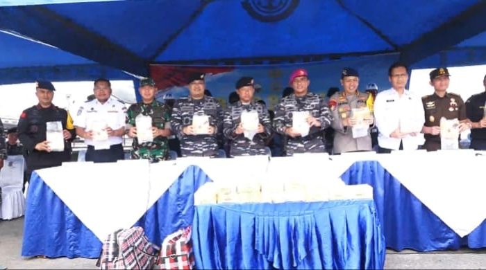 TNI AL Koarmada I Gagalkan Penyelundupan Sabu Sebanyak 43 KG di Perairan Lhokseumawe