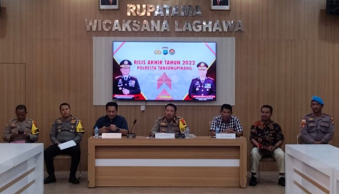 Kinerja Polresta Tanjungpinang 2022, Kasus Narkoba Turun Jadi 52 Kasus, 2021 Jumlah 68 Kasus