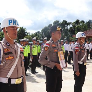 Kepolres Anambas Pimpin Upacara Pemberhentian Tidak Hormat Anggota Indisipliner