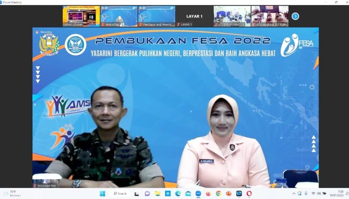 Danlanud RHF Dampingi Ketua Yasarini Cabang Lanud RHF Buka Secara Resmi Fesa 2022
