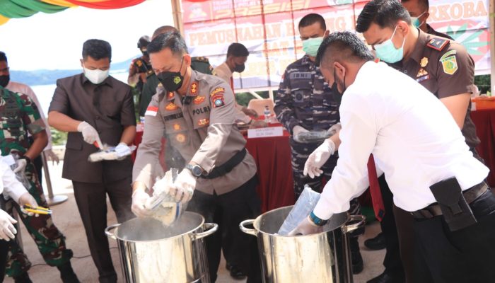 Polres Kepulauan Anambas Musnahkan Kokain Sebanyak 8.849,8 Gram