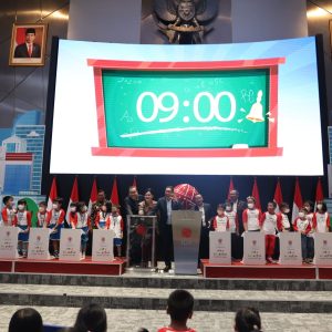 Siswa TK Jadi Tamu Pertama Pembukaan Kembali Main Hall BEI