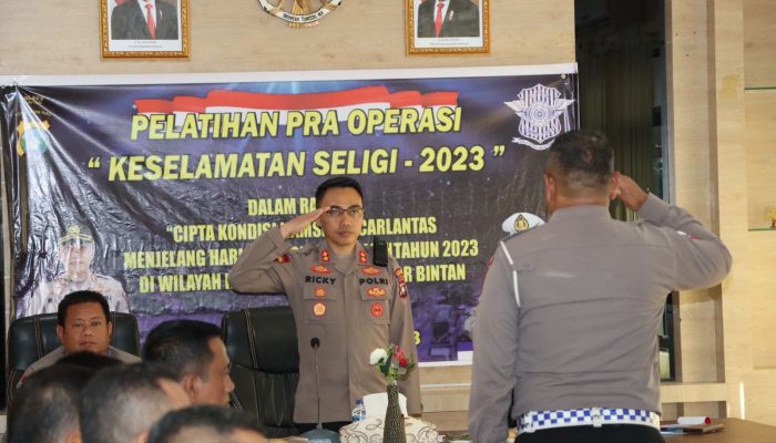 Jelang Operasi Keselamatan Seligi 2023, Kapolres Bintan Buka LatPraops