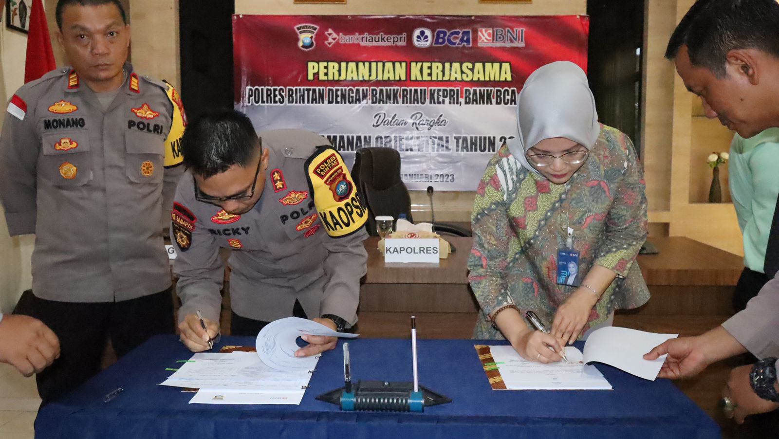Laksanakan Commander Wish, Polres Bintan Jalin Kerjasama Dengan Bank
