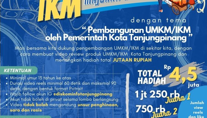 Pemko Tanjungpinang Gelar Lomba Video Pendek Hadiah Jutaan Rupiah 