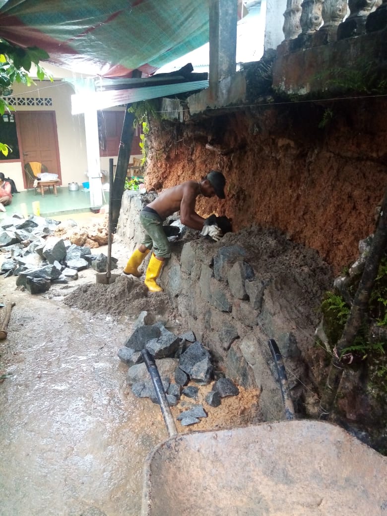 Pasca Ambruk Akibat Hujan, Perbaikan Batu Miring Mulai Digesa