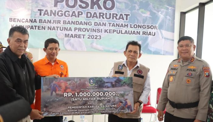 Pemprov Kepri Bantu Rp1 Miliar, BNPB Bantu 5 Motor dan 1 Mobil Dapur Untuk Bencana Serasan