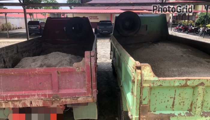 2 Pelaku Penambangan Pasir Ilegal Di Bintan Diamankan