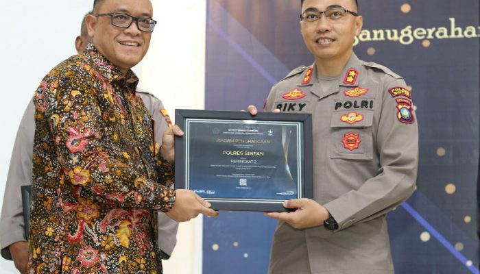 Treasury Award 2023, Polres Bintan Terima Penghargaan Kementrian Keuangan