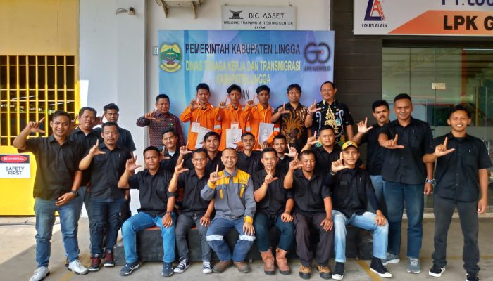 Disnakertrans Lingga Kirim 20 Orang Peserta Pelatihan Kerja di Geweld Batam