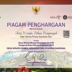 ADWI 2023, Pulau Penyengat Terima Penghargaan Desa Wisata Binaan Kemenparekraf