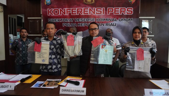 Kelompok Orang Bongkar Pemagaran Lahan, Polda Kepri Amankan Tiga Pelaku