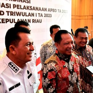 Gubernur Ansar Dampingi Mendagri Pimpin Rakor Pengendalian Inflasi dan Evaluasi APBD TA 2023 Provinsi Kepri