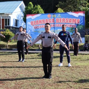 TNI-POLRI Dan Forkopimda Bintan Olahraga Bersama Di Mako TNI AU Tanjungpinang