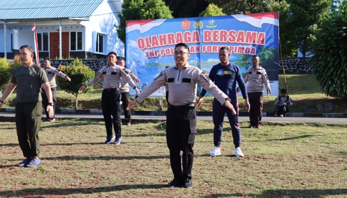 TNI-POLRI Dan Forkopimda Bintan Olahraga Bersama Di Mako TNI AU Tanjungpinang