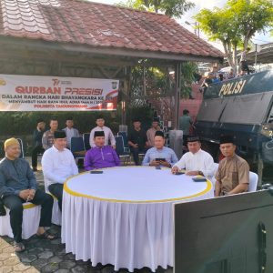 Qurban Presisi Idul Adha 1444 H, Polresta Tanjungpinang Vicon Bersama Mabes Polri