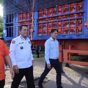 Gubernur Ansar Lepas Ekspor Perdana Ayam Hidup dari Bintan ke Singapura