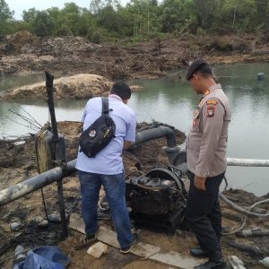 Tim Gabungan Segel Tambang Pasir Diduga Ilegal di Kabupaten Bintan