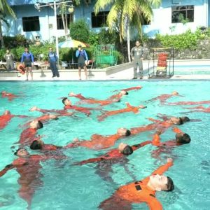 Wing Udara 1 Tanjungpinang Gelar AUET Penyelamatan Didalam Air