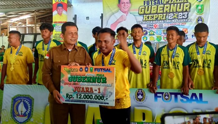 Gubernur Ansar Tutup Turnamen Futsal Piala Gubernur Kepri 2023 Zona Natuna