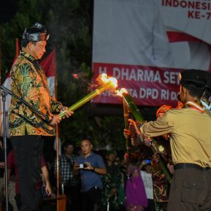 Malam Taptu dan Pawai Obor di Pantai Piwang Natuna Dilepas Mendagri RI Tito Karnavian