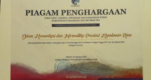 Diskominfo Kepri Raih Piagam Apresiasi atas Perannya dalam Mendukung KTT Ke-42 ASEAN